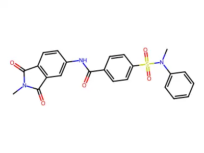 N-(2-methyl-1,3-dioxoisoindol-5-yl)-4-[methyl(phenyl)sulfamoyl]benzamide structure