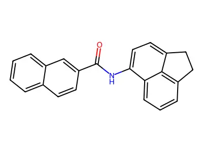 N-(1,2-dihydroacenaphthylen-5-yl)naphthalene-2-carboxamide structure
