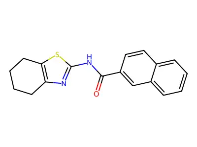N-(4,5,6,7-tetrahydro-1,3-benzothiazol-2-yl)naphthalene-2-carboxamide structure