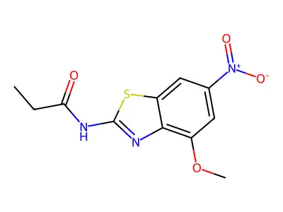 N-(4-methoxy-6-nitrobenzo[d]thiazol-2-yl)propionamide structure