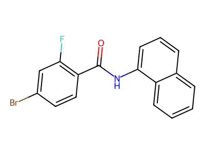 4-bromo-2-fluoro-N-(naphthalen-1-yl)benzamide structure