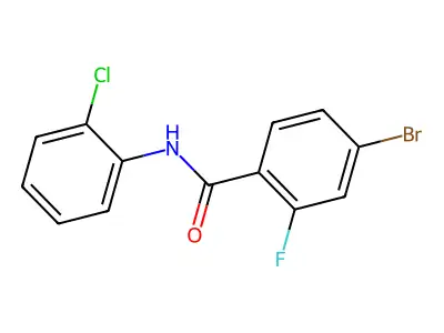 4-bromo-N-(2-chlorophenyl)-2-fluorobenzamide structure