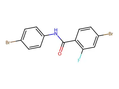 4-bromo-N-(4-bromophenyl)-2-fluorobenzamide structure