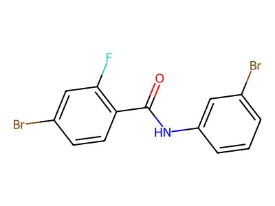 4-bromo-N-(3-bromophenyl)-2-fluorobenzamide structure