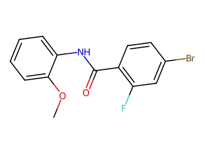 4-bromo-2-fluoro-N-(2-methoxyphenyl)benzamide structure