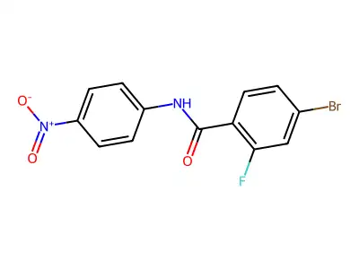 4-bromo-2-fluoro-N-(4-nitrophenyl)benzamide structure