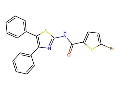 5-bromo-N-(4,5-diphenyl-1,3-thiazol-2-yl)thiophene-2-carboxamide structure