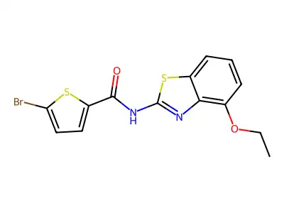 5-bromo-N-(4-ethoxy-1,3-benzothiazol-2-yl)thiophene-2-carboxamide structure