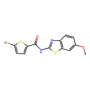 5-bromo-N-(6-methoxy-1,3-benzothiazol-2-yl)thiophene-2-carboxamide structure