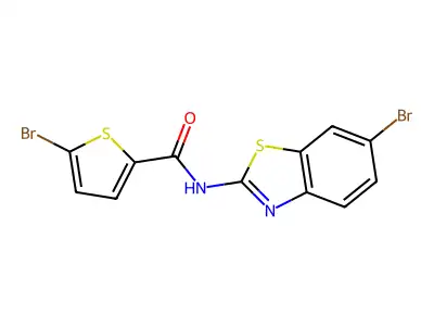 5-bromo-N-(6-bromo-1,3-benzothiazol-2-yl)thiophene-2-carboxamide structure