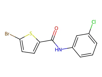 5-bromo-N-(3-chlorophenyl)thiophene-2-carboxamide structure