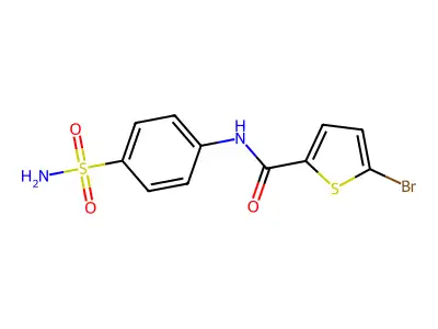 5-bromo-N-(4-sulfamoylphenyl)thiophene-2-carboxamide structure
