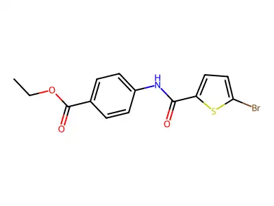 Ethyl 4-(5-bromothiophene-2-carboxamido)benzoate structure