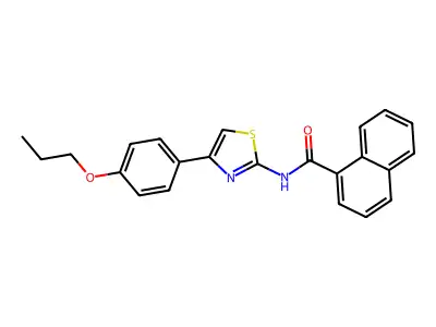 N-[4-(4-propoxyphenyl)-1,3-thiazol-2-yl]naphthalene-1-carboxamide structure