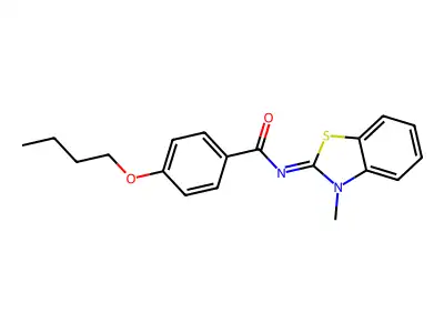 (Z)-4-butoxy-N-(3-methylbenzo[d]thiazol-2(3H)-ylidene)benzamide structure