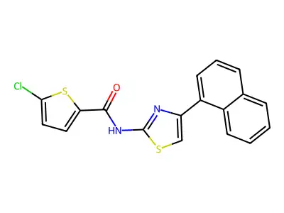 5-chloro-N-(4-(naphthalen-1-yl)thiazol-2-yl)thiophene-2-carboxamide structure