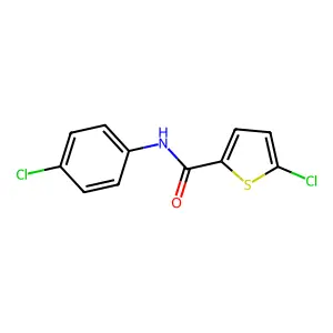 5-chloro-N-(4-chlorophenyl)thiophene-2-carboxamide structure