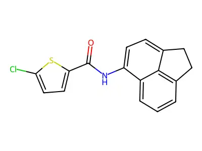 5-chloro-N-(1,2-dihydroacenaphthylen-5-yl)thiophene-2-carboxamide structure
