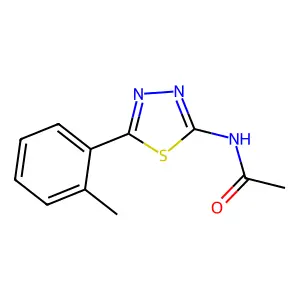 N-[5-(2-Methylphenyl)-1,3,4-thiadiazol-2-yl]acetamide structure