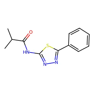 2-methyl-N-(5-phenyl-1,3,4-thiadiazol-2-yl)propanamide structure