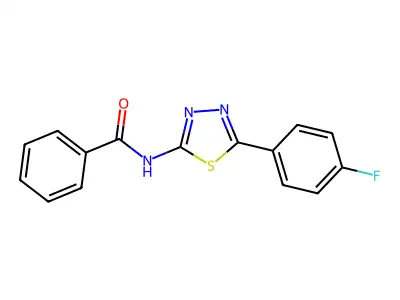 N-[5-(4-fluorophenyl)-1,3,4-thiadiazol-2-yl]benzamide structure