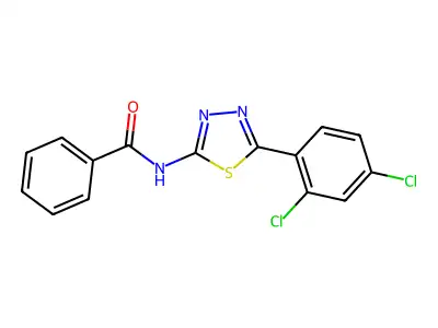 N-[5-(2,4-dichlorophenyl)-1,3,4-thiadiazol-2-yl]benzamide structure