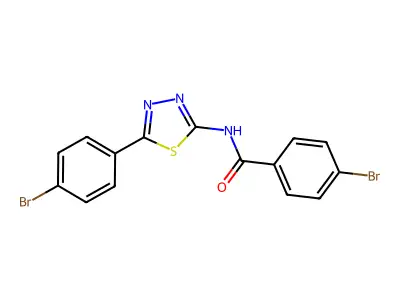 4-bromo-N-[5-(4-bromophenyl)-1,3,4-thiadiazol-2-yl]benzamide structure