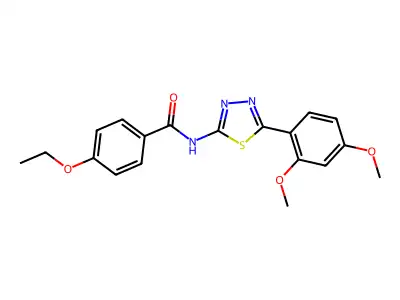 N-[5-(2,4-dimethoxyphenyl)-1,3,4-thiadiazol-2-yl]-4-ethoxybenzamide structure