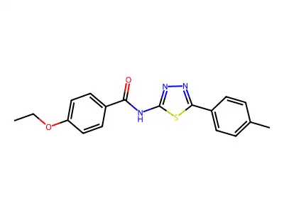 4-ethoxy-N-[5-(4-methylphenyl)-1,3,4-thiadiazol-2-yl]benzamide structure