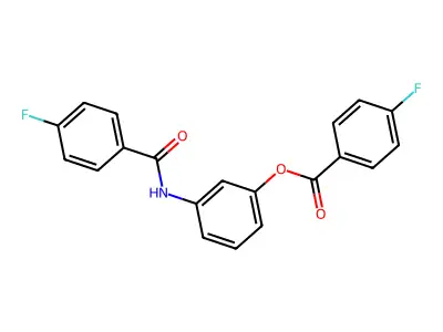 3-(4-Fluorobenzamido)phenyl 4-fluorobenzoate structure