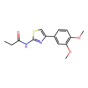 N-[4-(3,4-dimethoxyphenyl)-1,3-thiazol-2-yl]propanamide structure