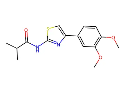 N-[4-(3,4-dimethoxyphenyl)-1,3-thiazol-2-yl]-2-methylpropanamide structure