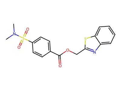 1,3-Benzothiazol-2-ylmethyl 4-(dimethylsulfamoyl)benzoate structure