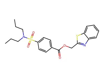 1,3-Benzothiazol-2-ylmethyl 4-(dipropylsulfamoyl)benzoate structure