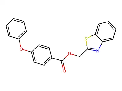 Benzo[d]thiazol-2-ylmethyl 4-phenoxybenzoate structure