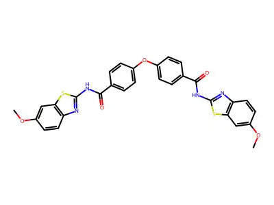 4,4'-oxybis(N-(6-methoxybenzo[d]thiazol-2-yl)benzamide) structure