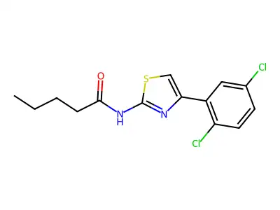 N-[4-(2,5-dichlorophenyl)-1,3-thiazol-2-yl]pentanamide structure