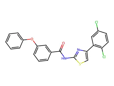 N-[4-(2,5-dichlorophenyl)-1,3-thiazol-2-yl]-3-phenoxybenzamide structure
