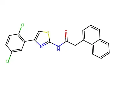 N-(4-(2,5-dichlorophenyl)thiazol-2-yl)-2-(naphthalen-1-yl)acetamide structure