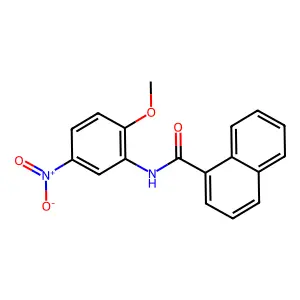 N-(2-methoxy-5-nitrophenyl)naphthalene-1-carboxamide structure