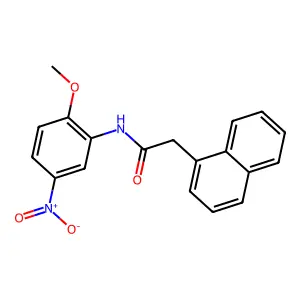N-(2-methoxy-5-nitrophenyl)-2-(naphthalen-1-yl)acetamide structure