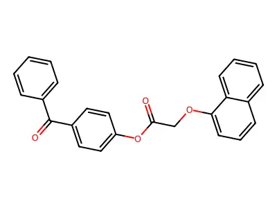 4-Benzoylphenyl 2-(naphthalen-1-yloxy)acetate structure