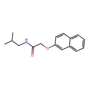 N-isobutyl-2-(2-naphthyloxy)acetamide structure