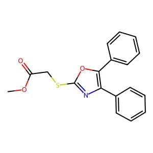 Methyl 2-[(4,5-diphenyl-1,3-oxazol-2-yl)sulfanyl]acetate structure