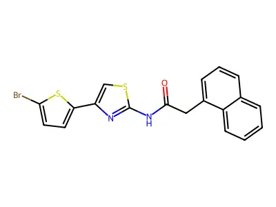 N-(4-(5-bromothiophen-2-yl)thiazol-2-yl)-2-(naphthalen-1-yl)acetamide structure