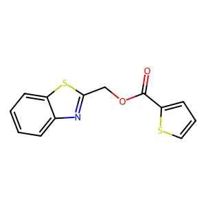 1,3-Benzothiazol-2-ylmethyl thiophene-2-carboxylate structure