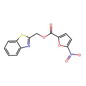Benzo[d]thiazol-2-ylmethyl 5-nitrofuran-2-carboxylate structure