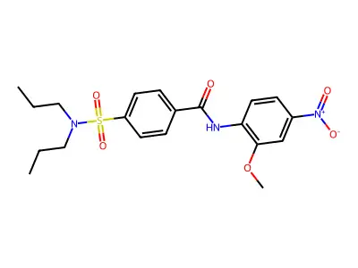 4-(dipropylsulfamoyl)-N-(2-methoxy-4-nitrophenyl)benzamide structure