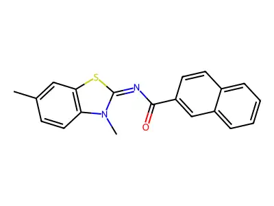 (E)-N-(3,6-dimethylbenzo[d]thiazol-2(3H)-ylidene)-2-naphthamide structure