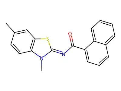 (E)-N-(3,6-dimethylbenzo[d]thiazol-2(3H)-ylidene)-1-naphthamide structure